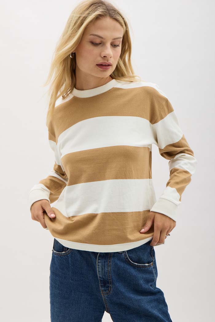 Women's Beefy Stripe Cotton Pullover