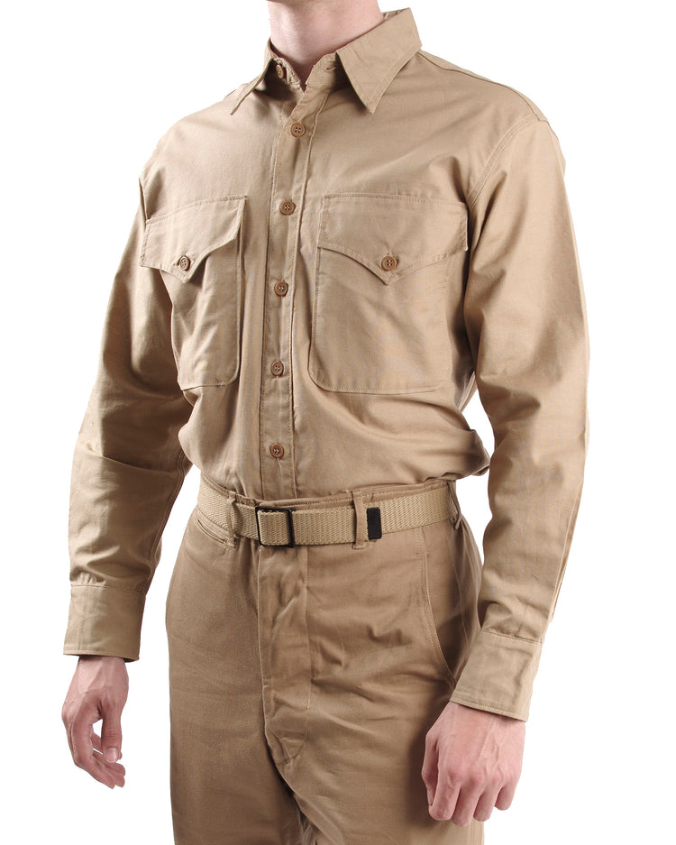 USMC Long Sleeve Khaki Dress Shirt
