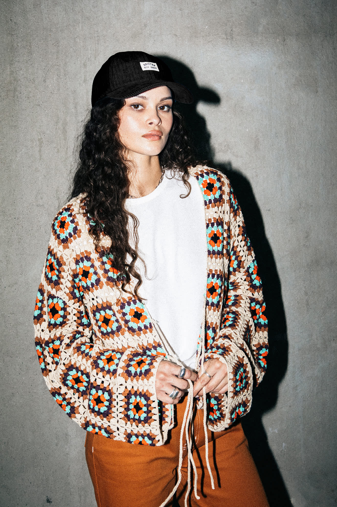 Brixton Crochet Knit Kimono