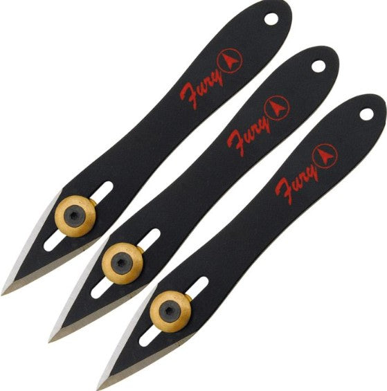 FURY WEIGHTED THROWING KNIVES (3pc Set)