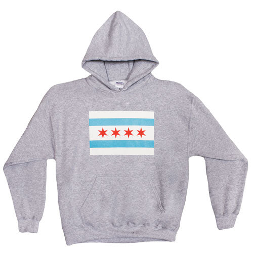 CHICAGO FLAG HOODIE - GRAY