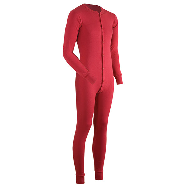 COLDPRUF DUAL-LAYER UNION SUIT - RED