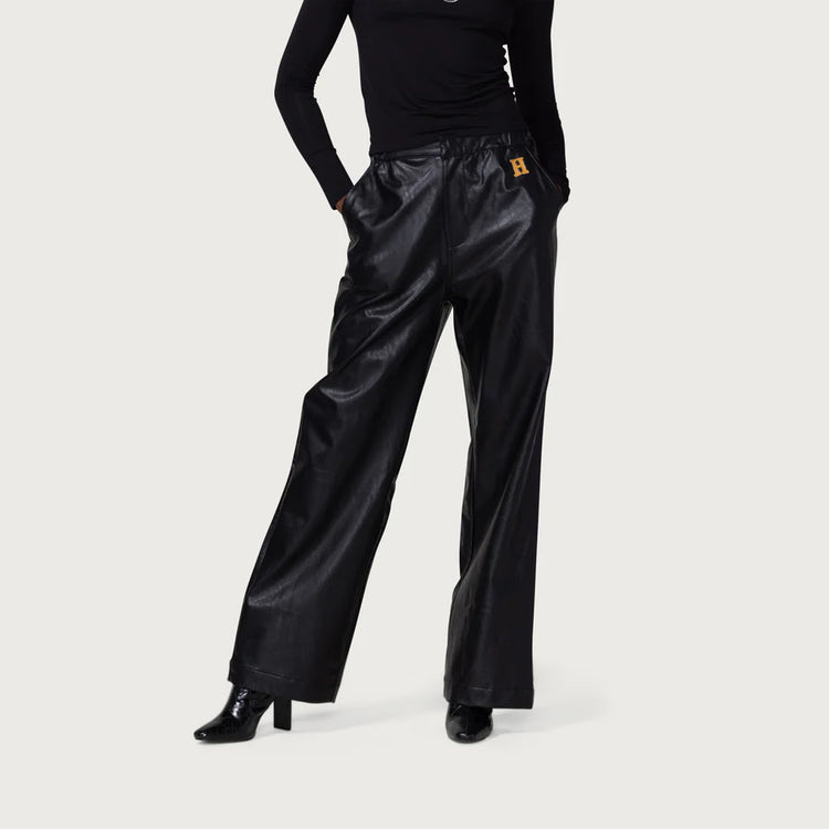 Women's Vegan Leather Pant - Black