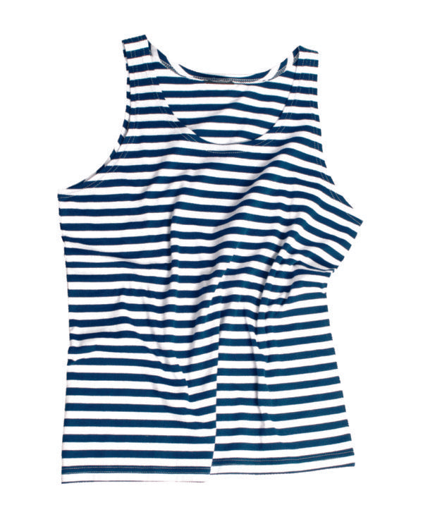 STRIPED SAILOR TANK TOP - BLUE/WHITE