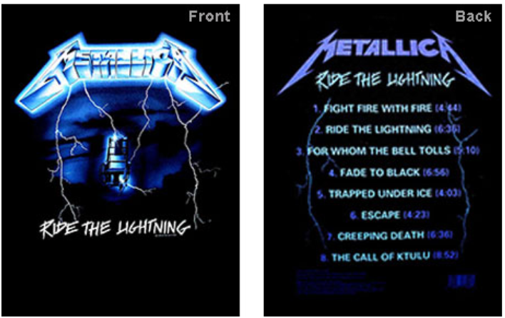 Metallica (Ride The Lightning) Tee