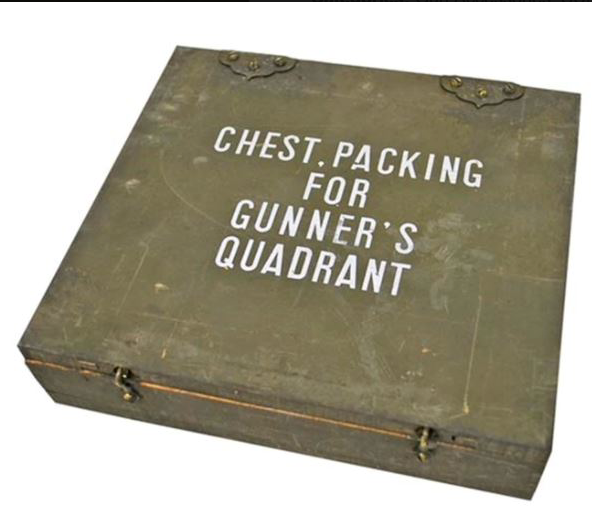 US GI OD WOODEN GUNNERS BOX USED