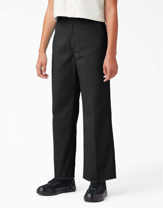 Women's Dickies Regular Fit Cropped Pants - Rinsed Black