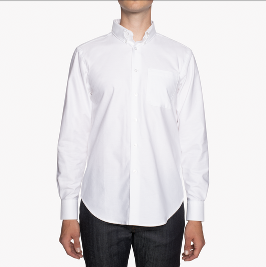 Men's Easy Shirt - Cotton Oxford - White