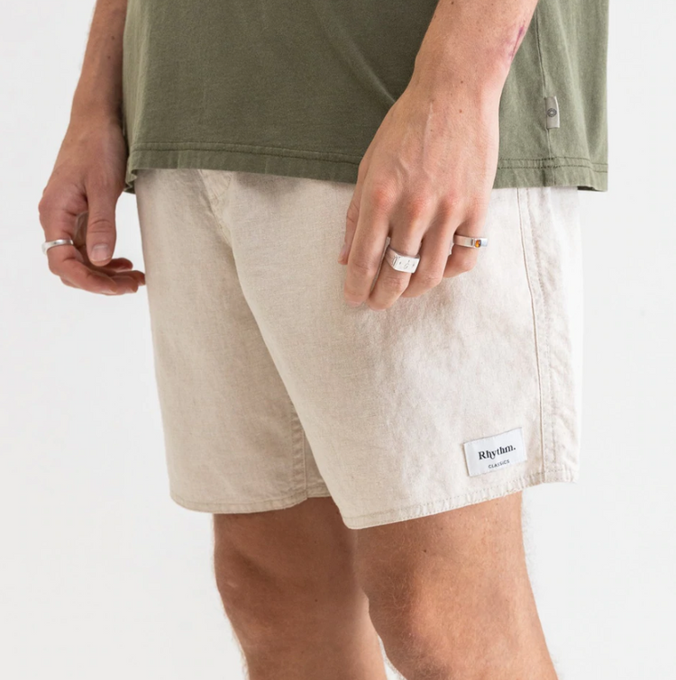Men's Classic Linen Jam Shorts - Sand