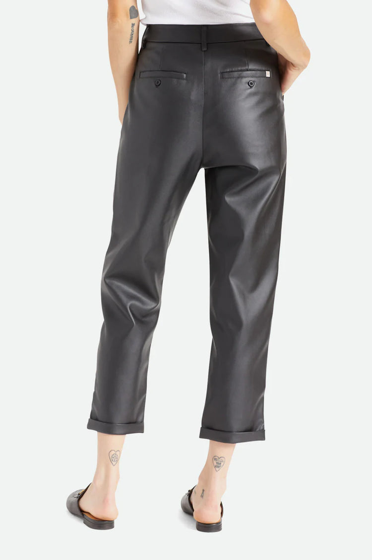 Women's Aberdeen Leather Trouser - Black
