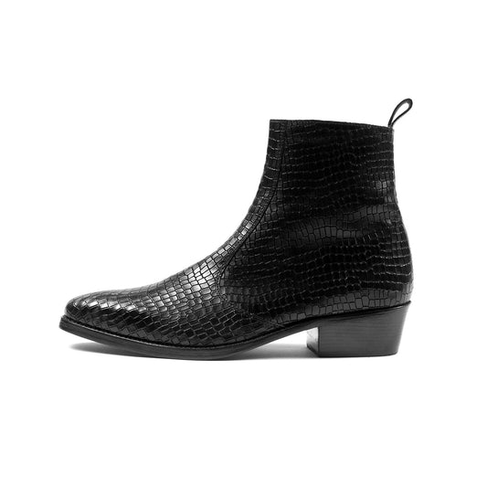 Men's Richards Boot - Black Snakeskin
