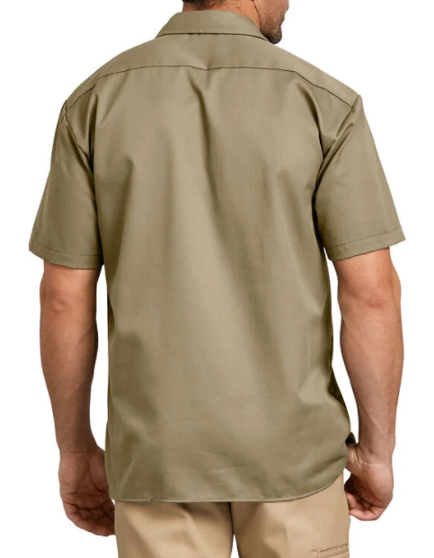 Men's Dickies Short Sleeve Work Shirt 1574 - Military Khaki