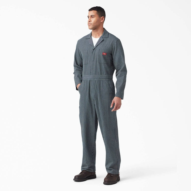 Men's Dickies Twill Coverall 48297RHS - Hickory Stripe