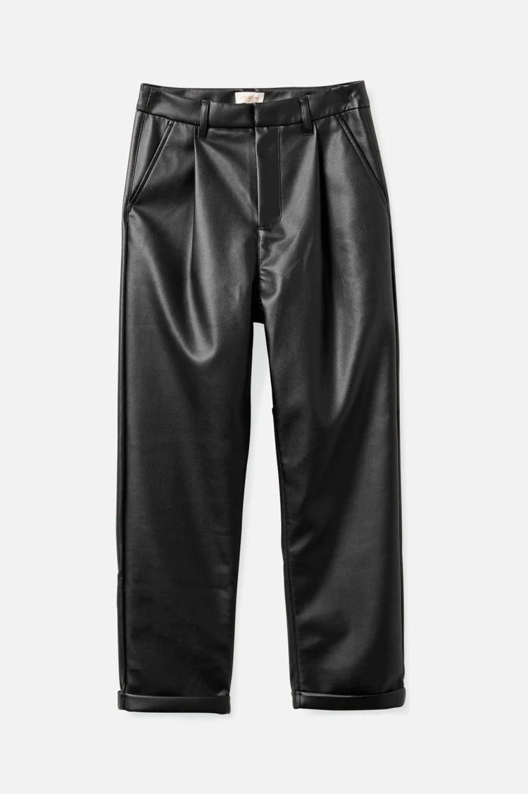 Women's Aberdeen Leather Trouser - Black