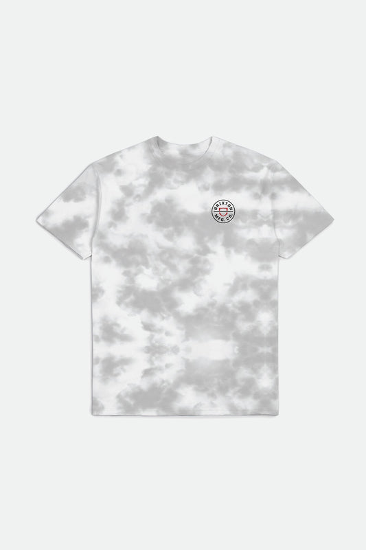 Men's Crest II Standard T-Shirt - Silver/white Cloud Wash